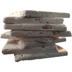 Coaster Tile-tumbled Travertine Porous Craft Tile in Ivory Color