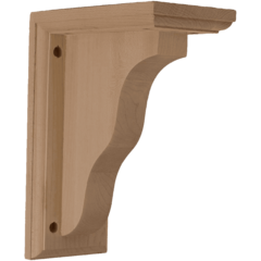 Ekena Millwork BKT03X07X09HARW 3 1-2-Inch W by 7-Inch D by 9-Inch H Hamilton Traditional Bracket Rubber Wood