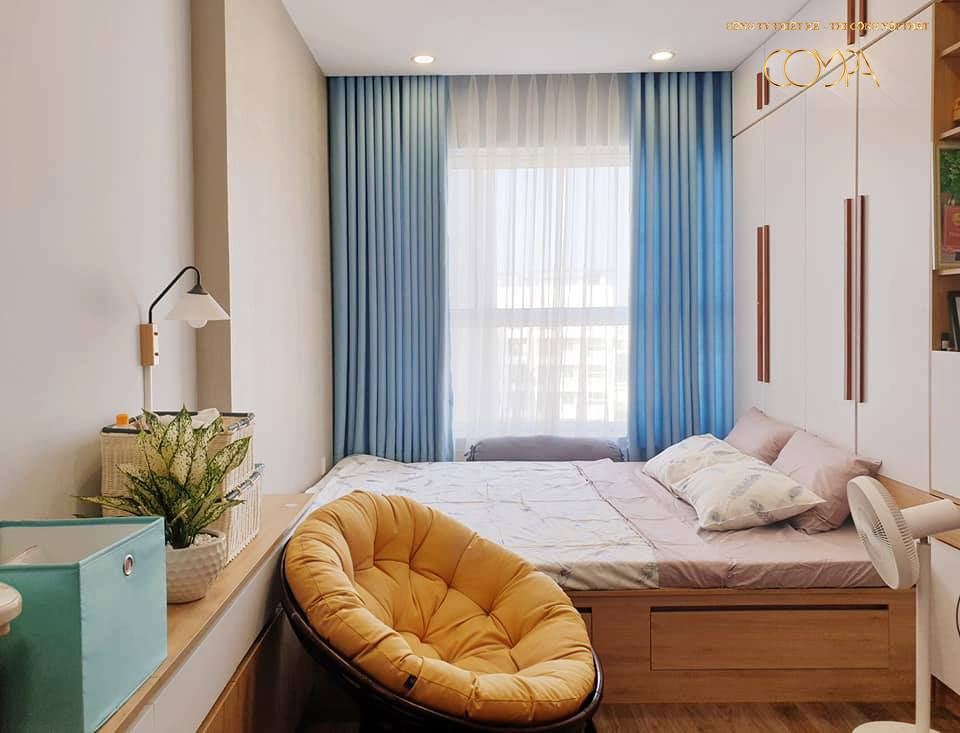 Hình ảnh thi công thực tế phòng ngủ một phần trong công trình thi công nội thất trọn gói của Compa Hình ảnh thi công thực tế phòng ngủ một phần trong công trình thi công nội thất trọn gói của Compa