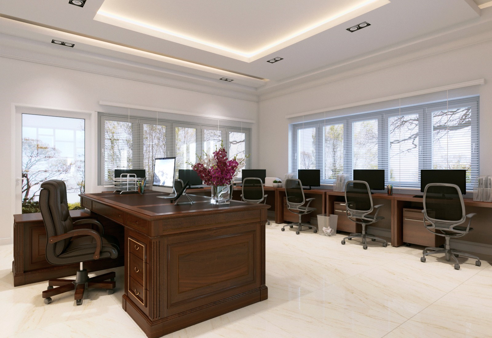 Hình thiết kế nội thất nhà phố hiện đại 2