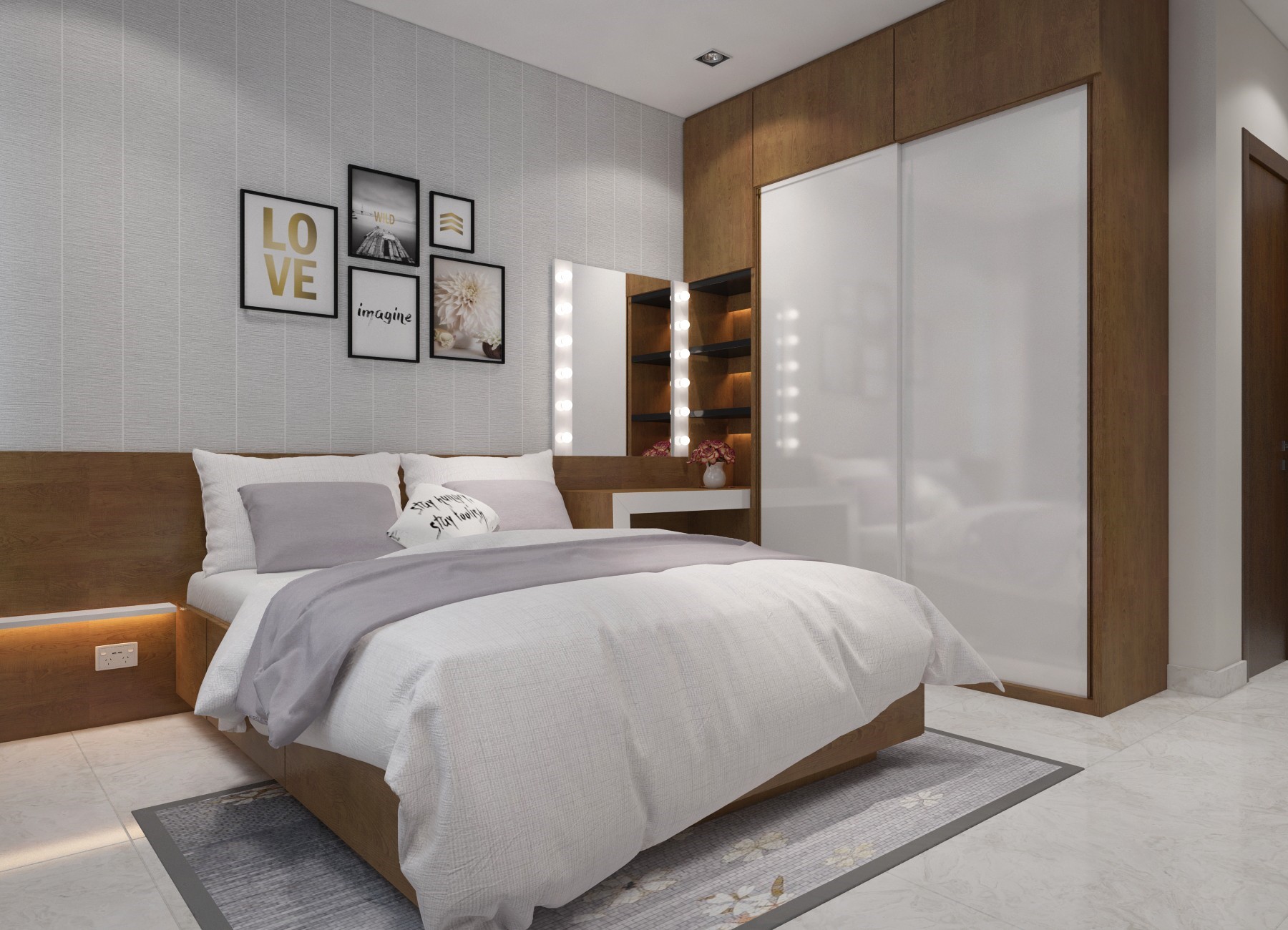 Thiết kế nội thất phòng ngủ đẹp chị Thanh Châu 1 Thiết kế nội thất phòng ngủ đẹp chị Thanh Châu 1