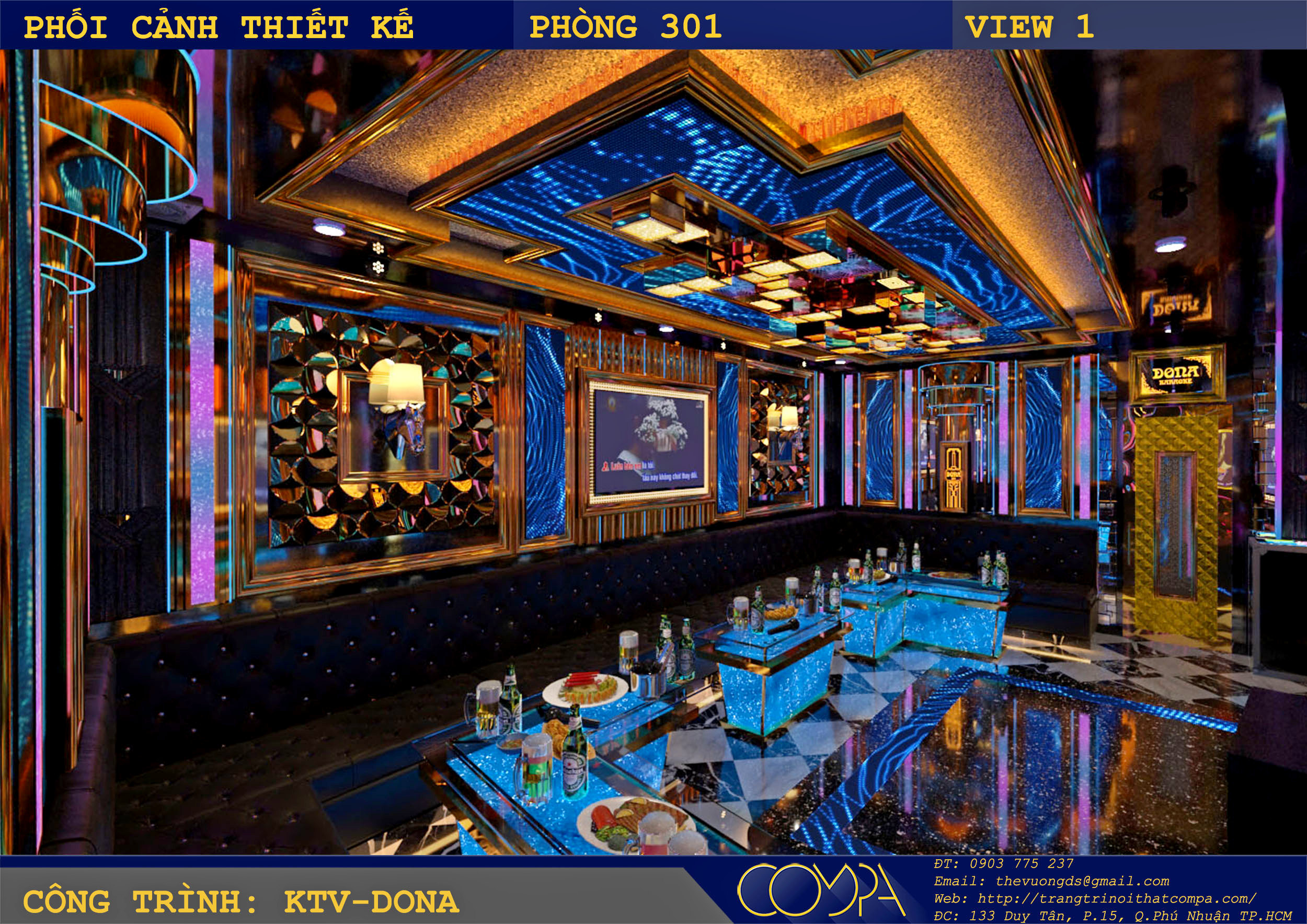 Hình thiết kế phòng karaoke chuyên nghiệp 2