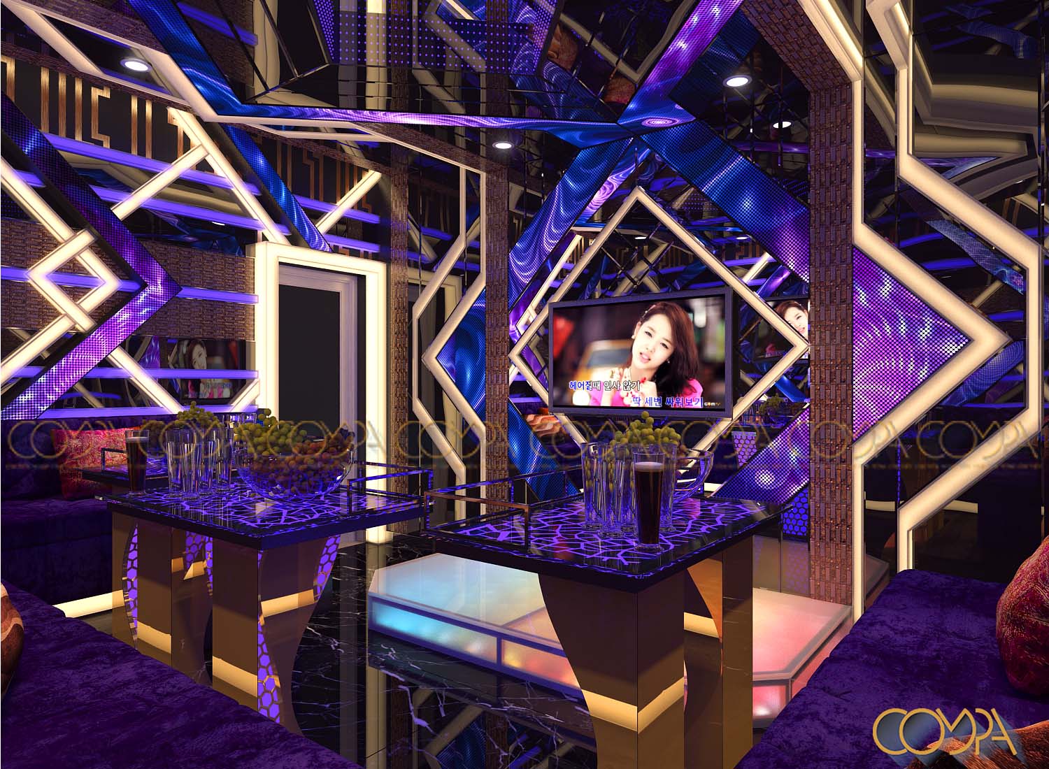 thiết kế nội thất phòng karaoke hiện đại kết hợp màn hình led mẫu 3 view 2 thiết kế nội thất phòng karaoke hiện đại kết hợp màn hình led mẫu 3 view 2