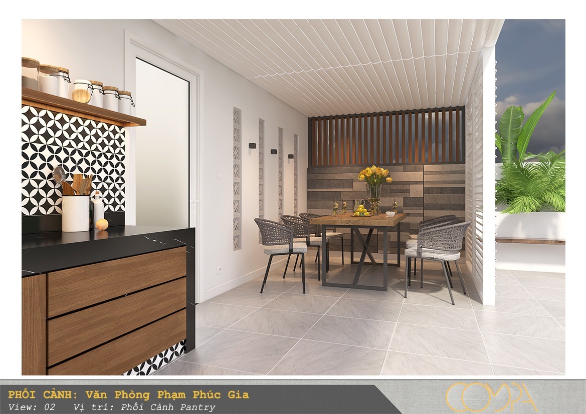 Thiết kế nội thất văn phòng cao cấp Phạm Phúc Gia - Phối cảnh Pantry Thiết kế nội thất văn phòng cao cấp Phạm Phúc Gia - Phối cảnh Pantry