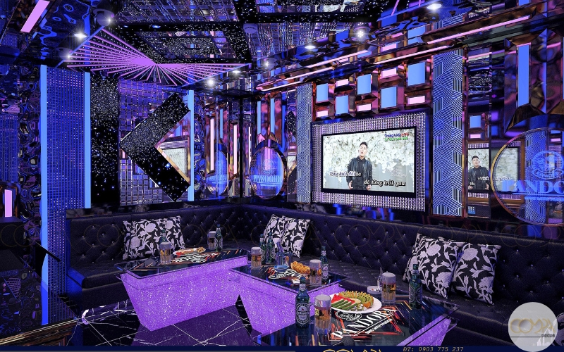 Hình ảnh thi công thực tế karaoke Pandora