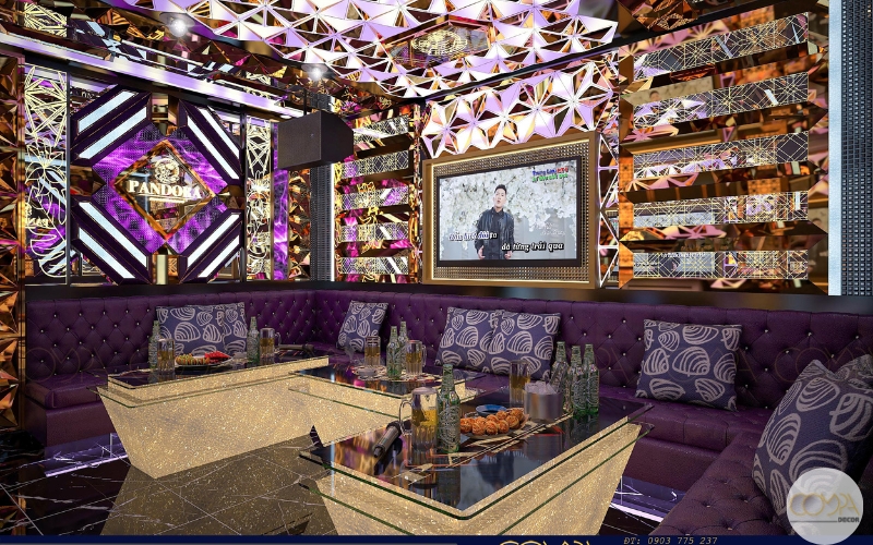 Hình ảnh thi công thực tế karaoke Pandora