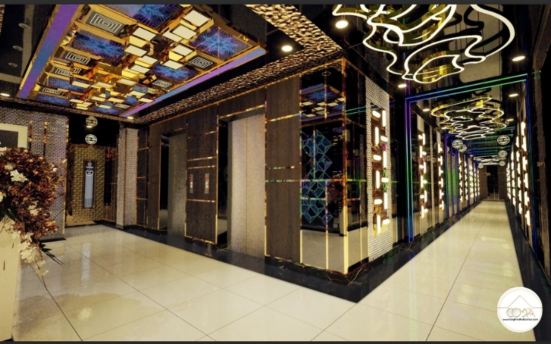 Mẫu thiết kế sảnh hành lang karaoke luxury Mẫu thiết kế sảnh hành lang karaoke luxury