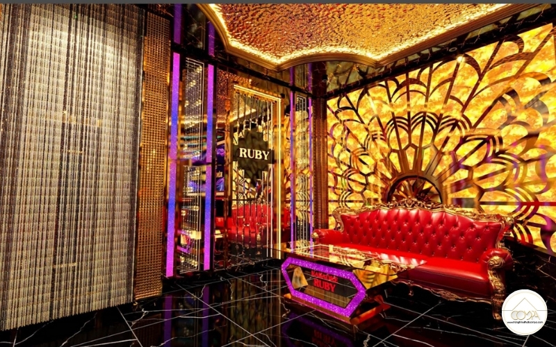 Mẫu thiết kế sảnh hành lang karaoke luxury Mẫu thiết kế sảnh hành lang karaoke luxury