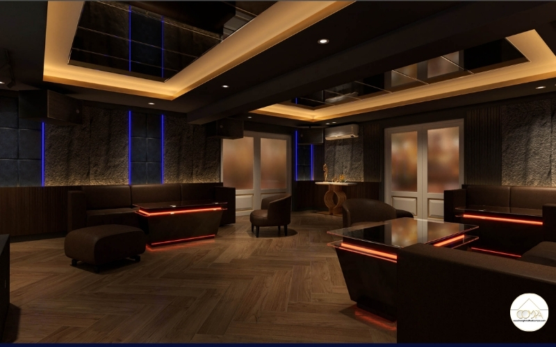 Hình ảnh thiết kế phòng karaoke gia đình Hình ảnh thiết kế phòng karaoke gia đình