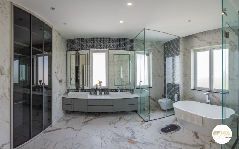 Phòng tắm hiện đại Phòng tắm hiện đại