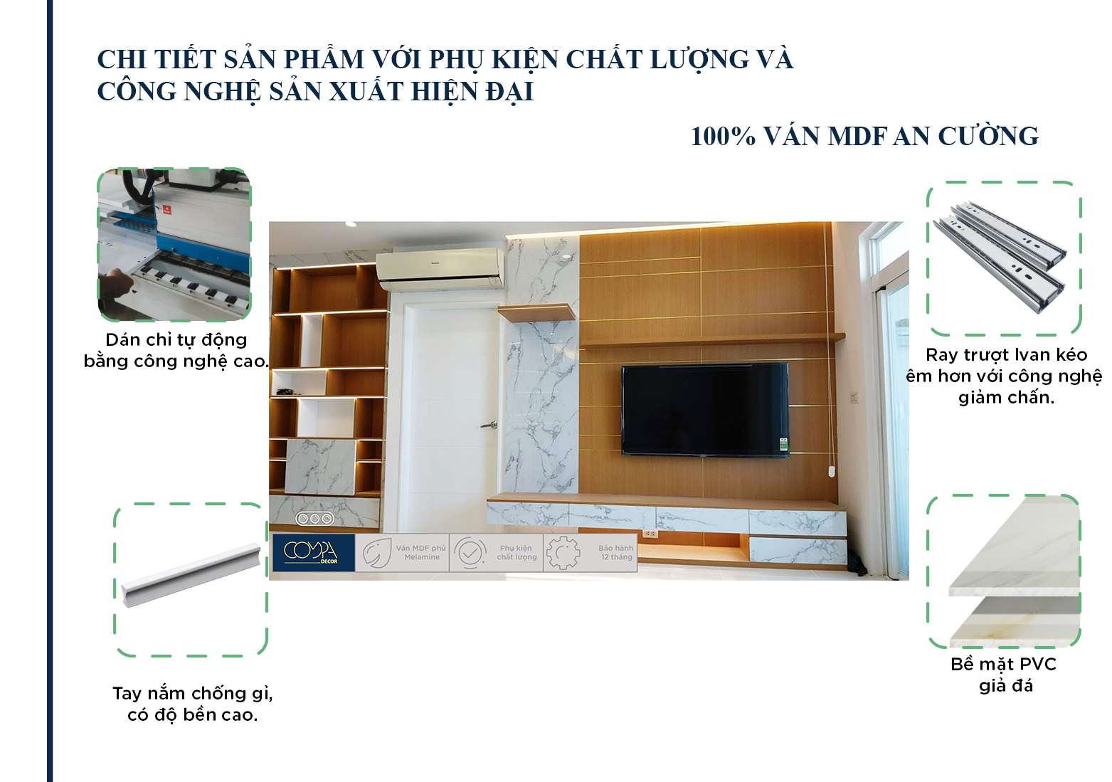 Hình ảnh thi công thực tế nội thất phòng khách căn hộ 90m2 với chi tiết kĩ thuật Hình ảnh thi công thực tế nội thất phòng khách căn hộ 90m2 với chi tiết kĩ thuật