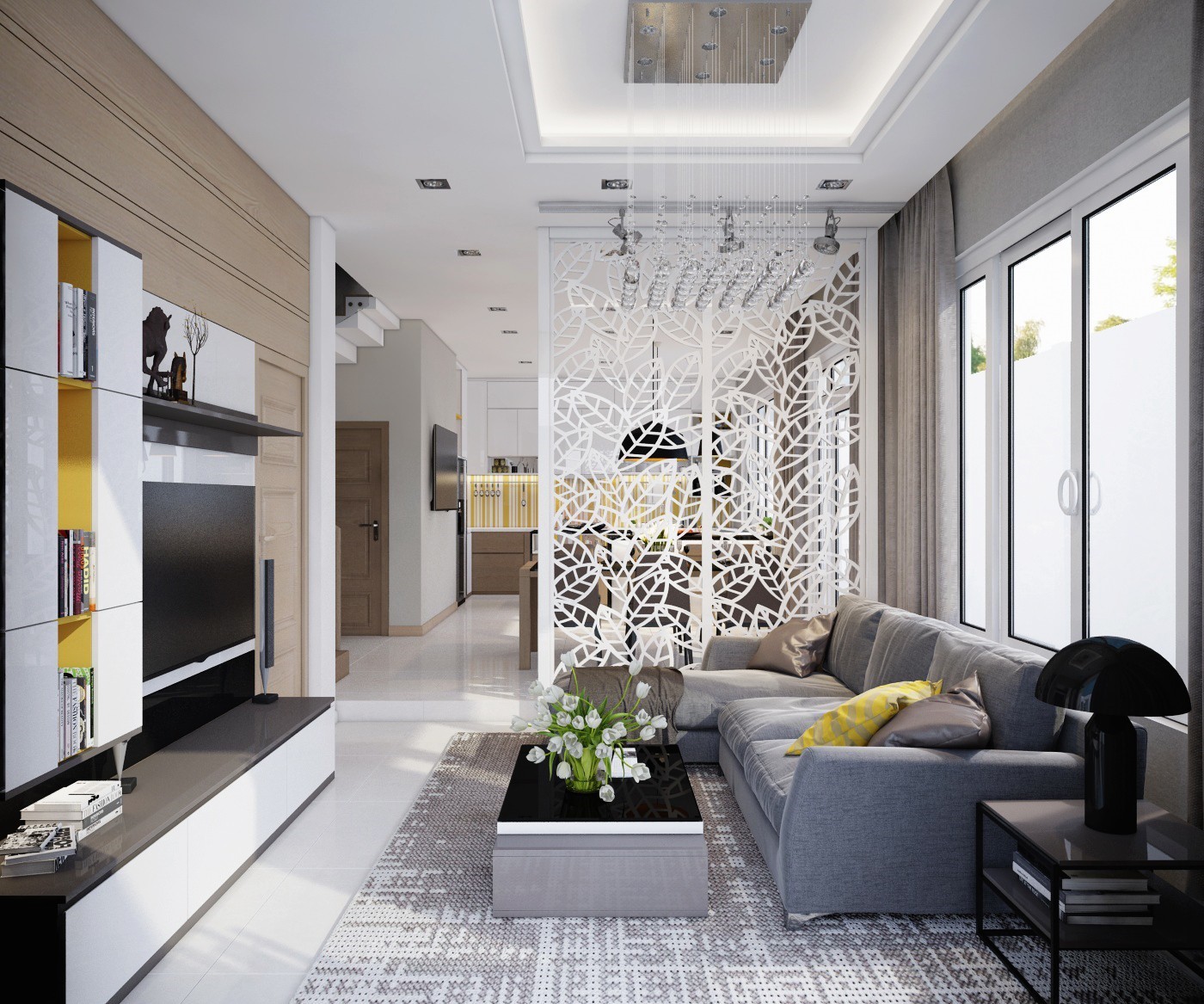 Hình thiết kế nhà phố hiện đại anh Hảo 1 Hình thiết kế nhà phố hiện đại anh Hảo 1