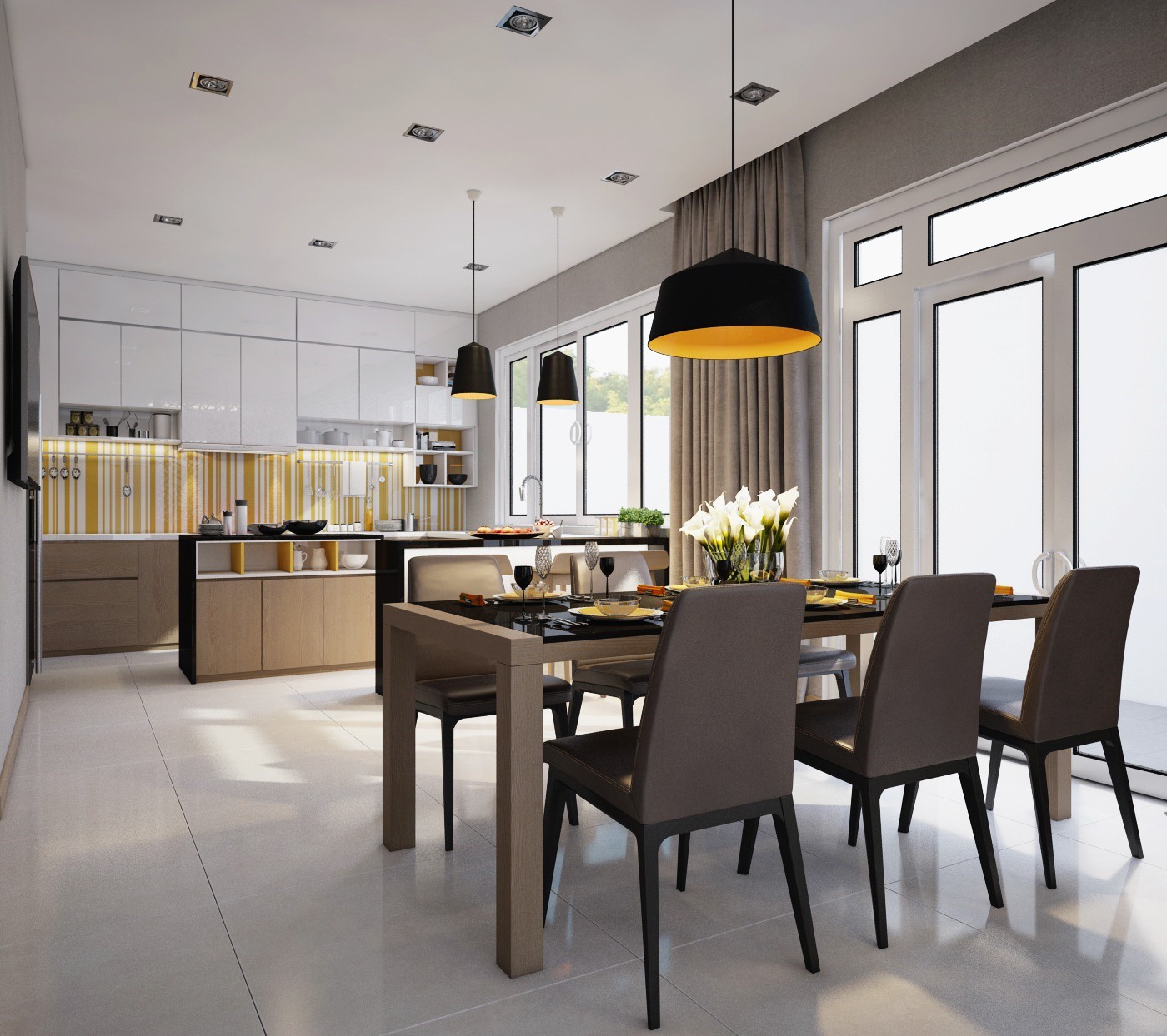 Hình thiết kế nhà phố hiện đại anh Hảo 10 Hình thiết kế nhà phố hiện đại anh Hảo 10