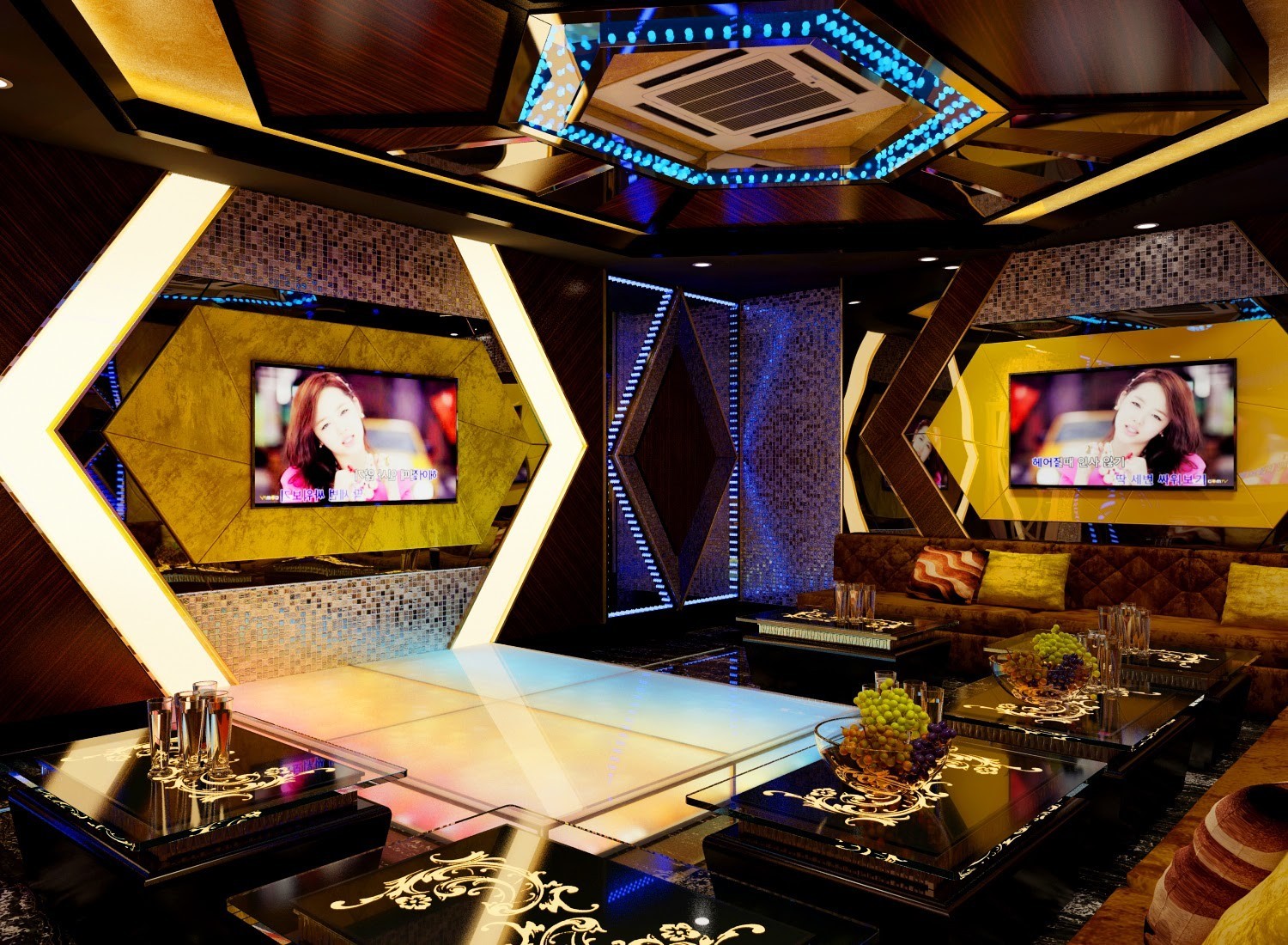 Hình thiết kế phòng karaoke gia đình 2