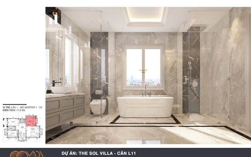 Mẫu phòng tắm hiện đại 2023