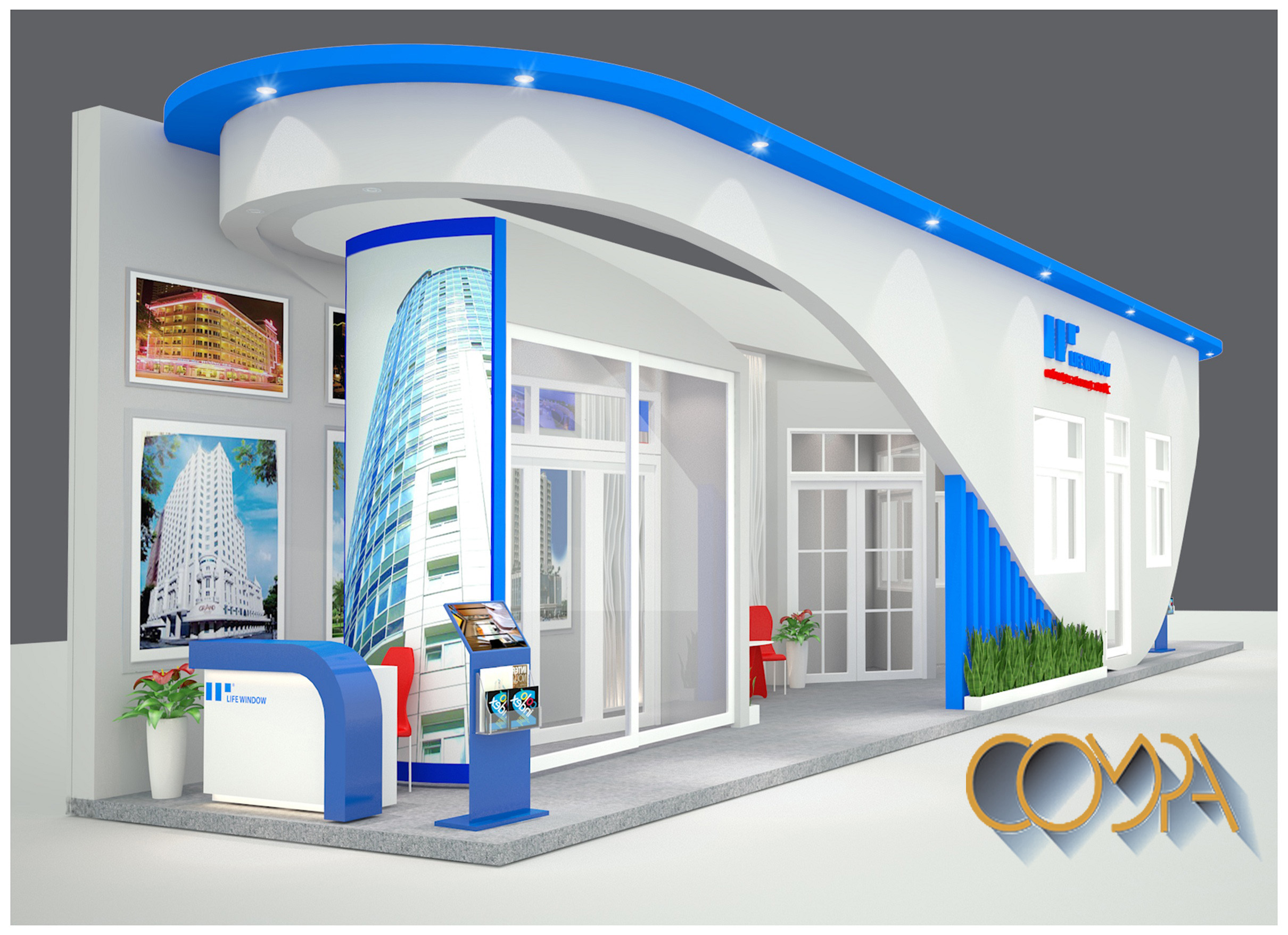 Mẫu thiết kế gian hàng hội chợ