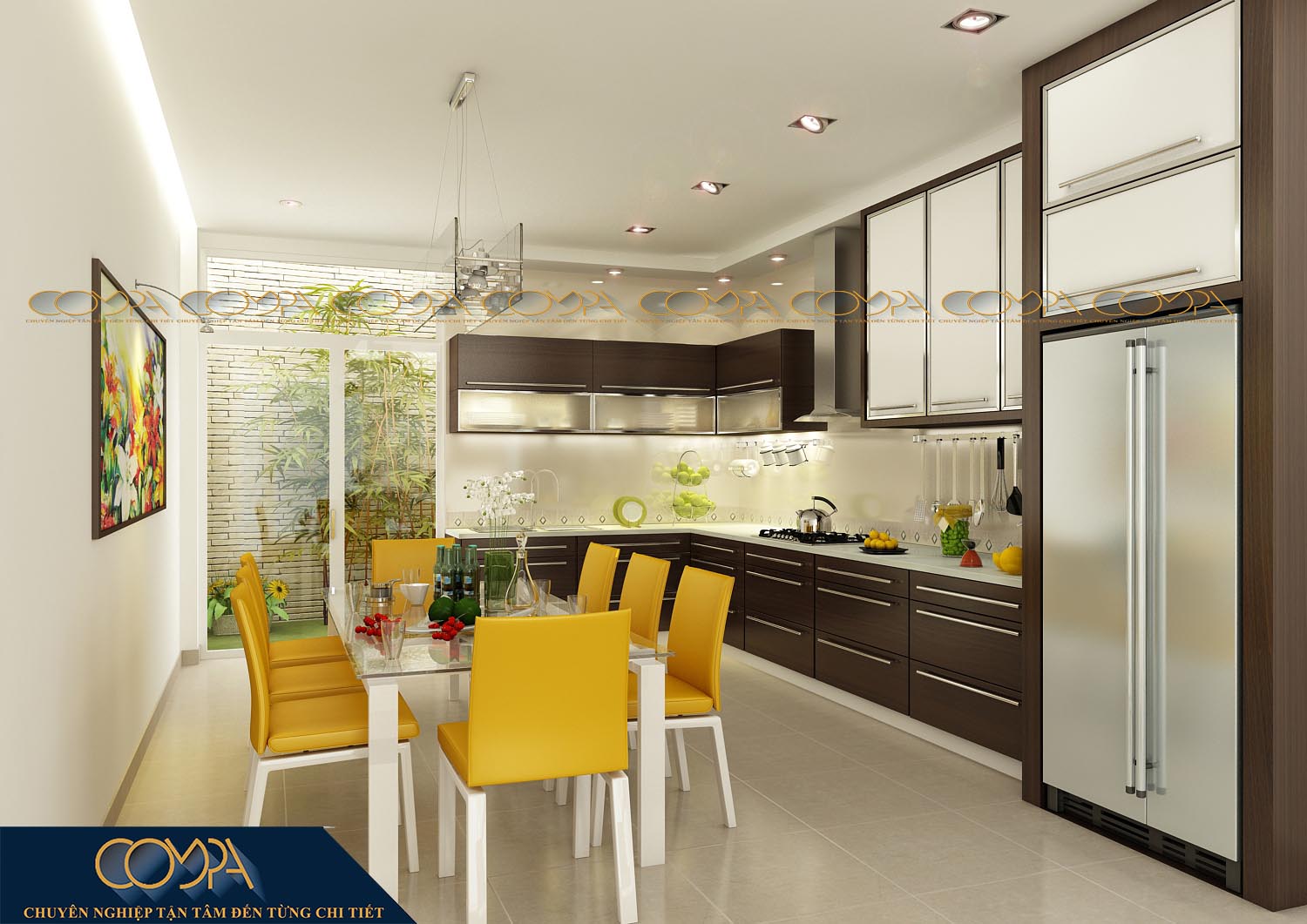 Mẫu thiết kế nội thất phòng bếp nhà phố diện tích nhỏ sang trọng Mẫu thiết kế nội thất phòng bếp nhà phố diện tích nhỏ sang trọng