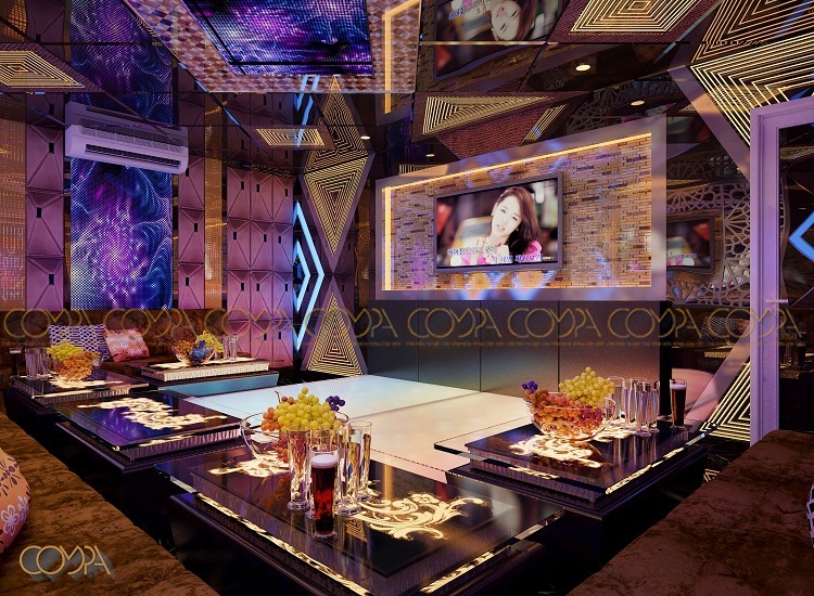 Mẫu thiết kế phòng karaoke hiện đại theo phong cách quán bar mẫu số 5 view 1 Mẫu thiết kế phòng karaoke hiện đại theo phong cách quán bar mẫu số 5 view 1