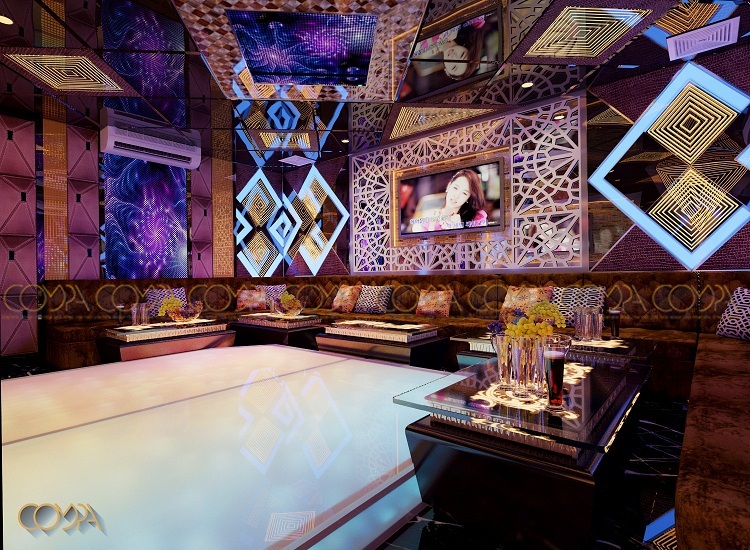 Mẫu thiết kế phòng karaoke hiện đại theo phong cách quán bar mẫu số 5 view 2 Mẫu thiết kế phòng karaoke hiện đại theo phong cách quán bar mẫu số 5 view 2