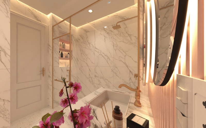 Mẫu thiết kế phòng ngủ màu hồng pastel Mẫu thiết kế phòng ngủ màu hồng pastel