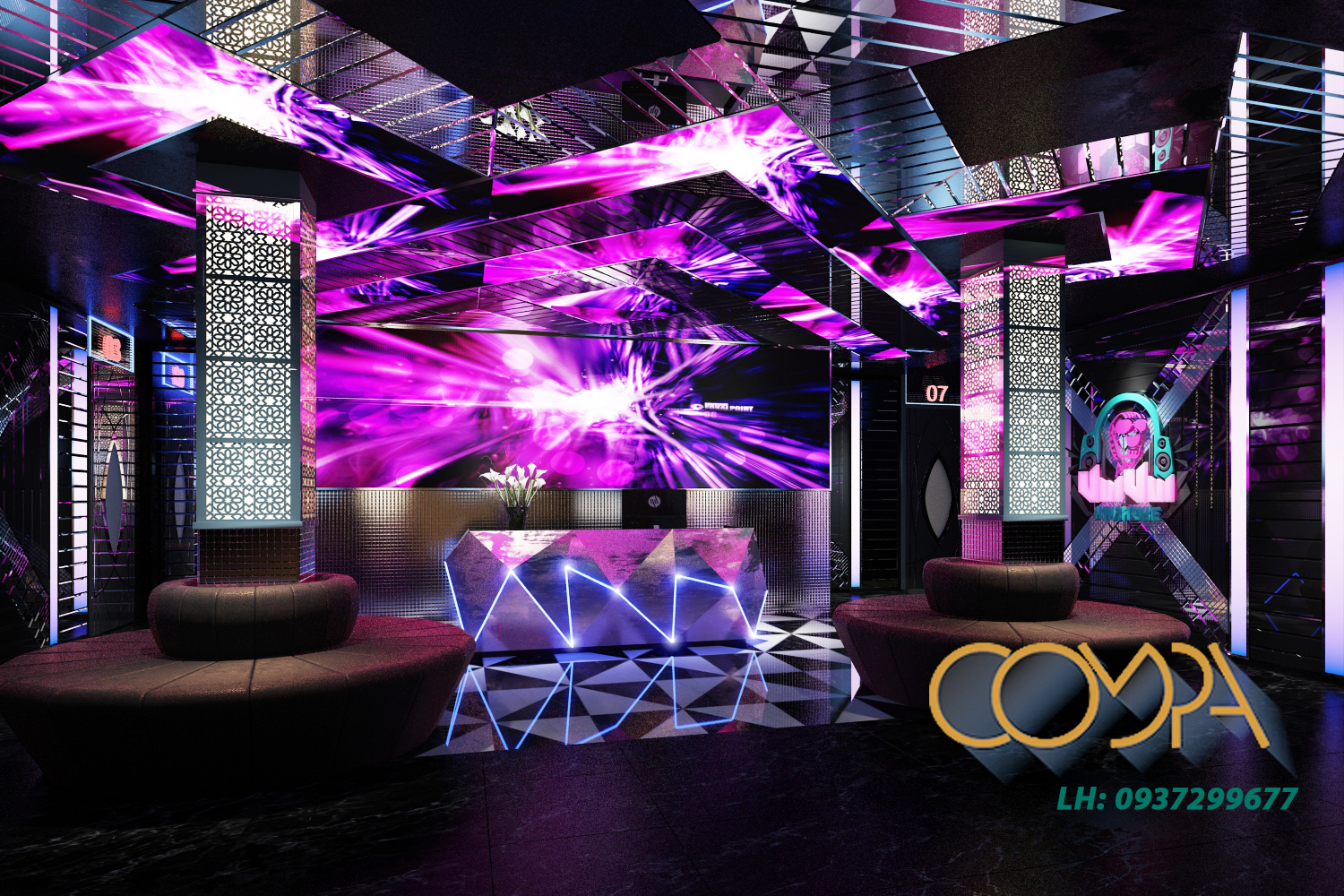 Thi công phòng karaoke đẹp