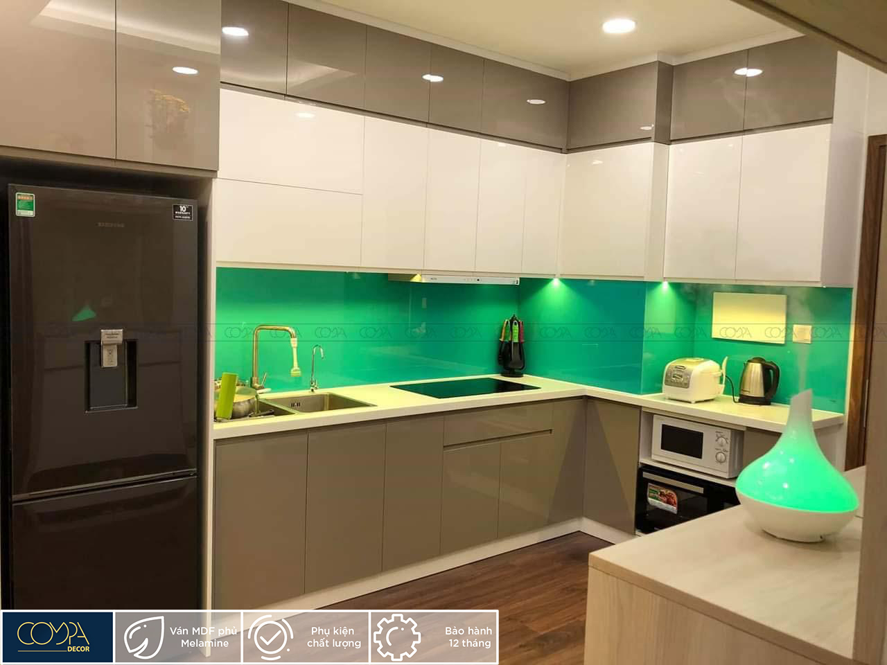 Nội thất phòng khách lung linh với vật liệu MDF Phủ Acrylic An Cường