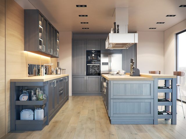 Nội thất nhà bếp sang trọng cho căn hộ chung cư với thiết kế của Compa Décor