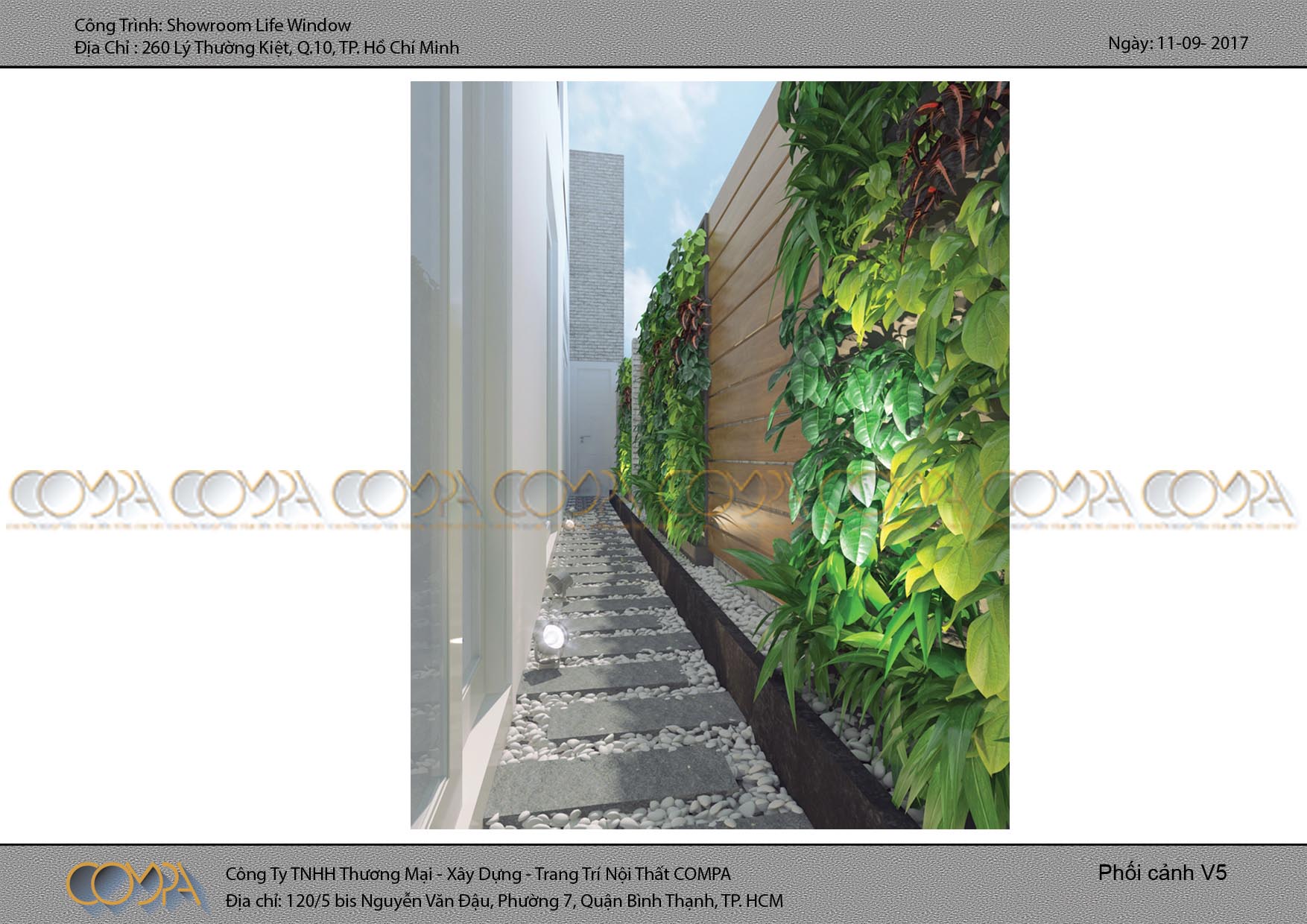 Thiết kế nội thất showroom Lifewindow khu hành lang Thiết kế nội thất showroom Lifewindow khu hành lang