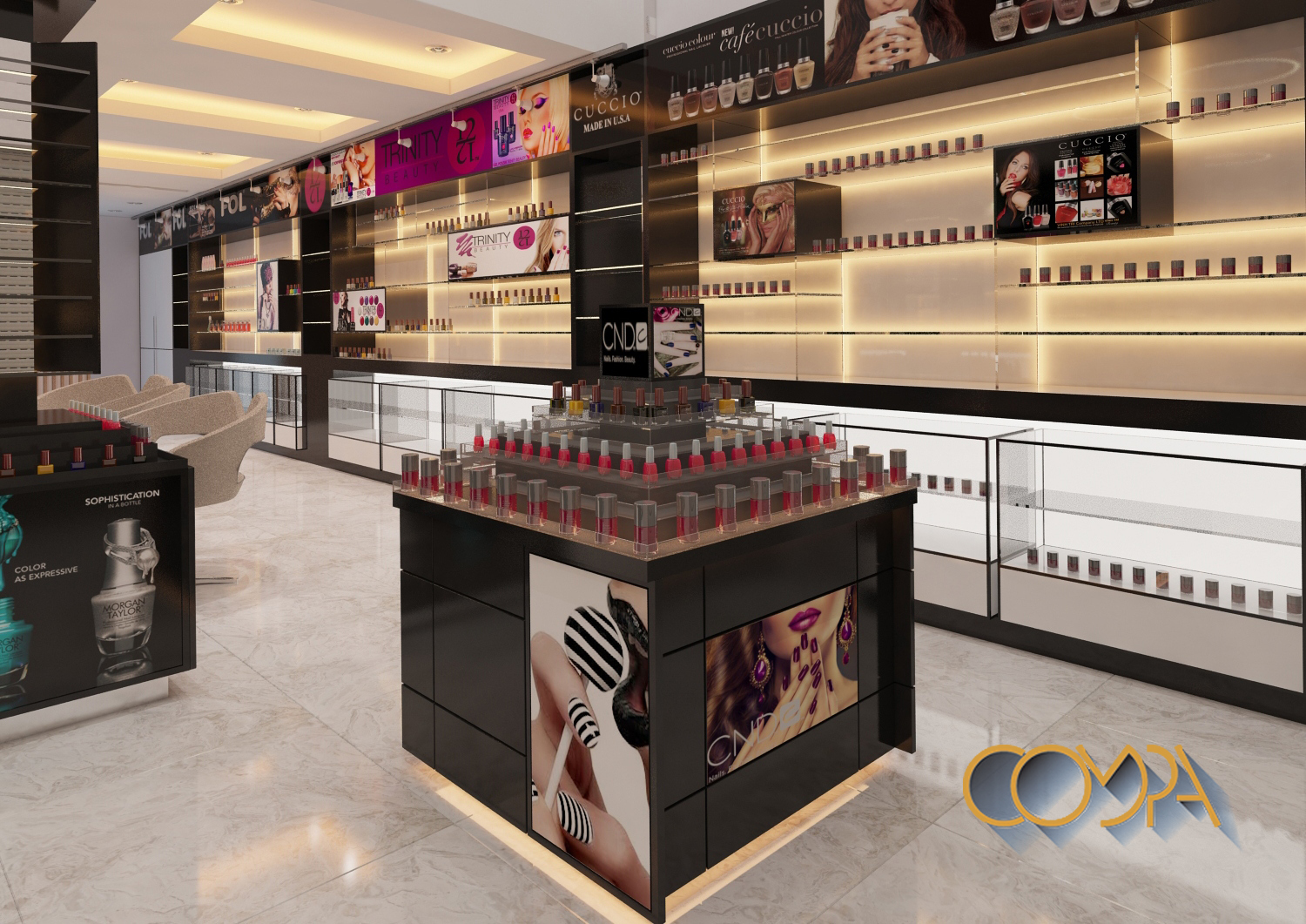 Thiết kế showroom cột trang trí