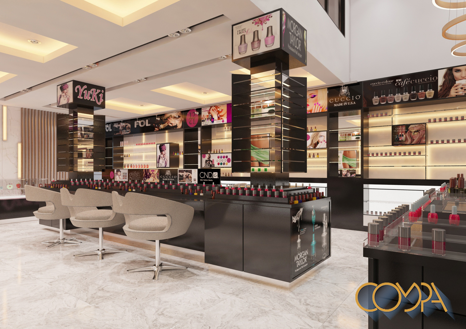 Thiết kế showroom kệ trưng bày