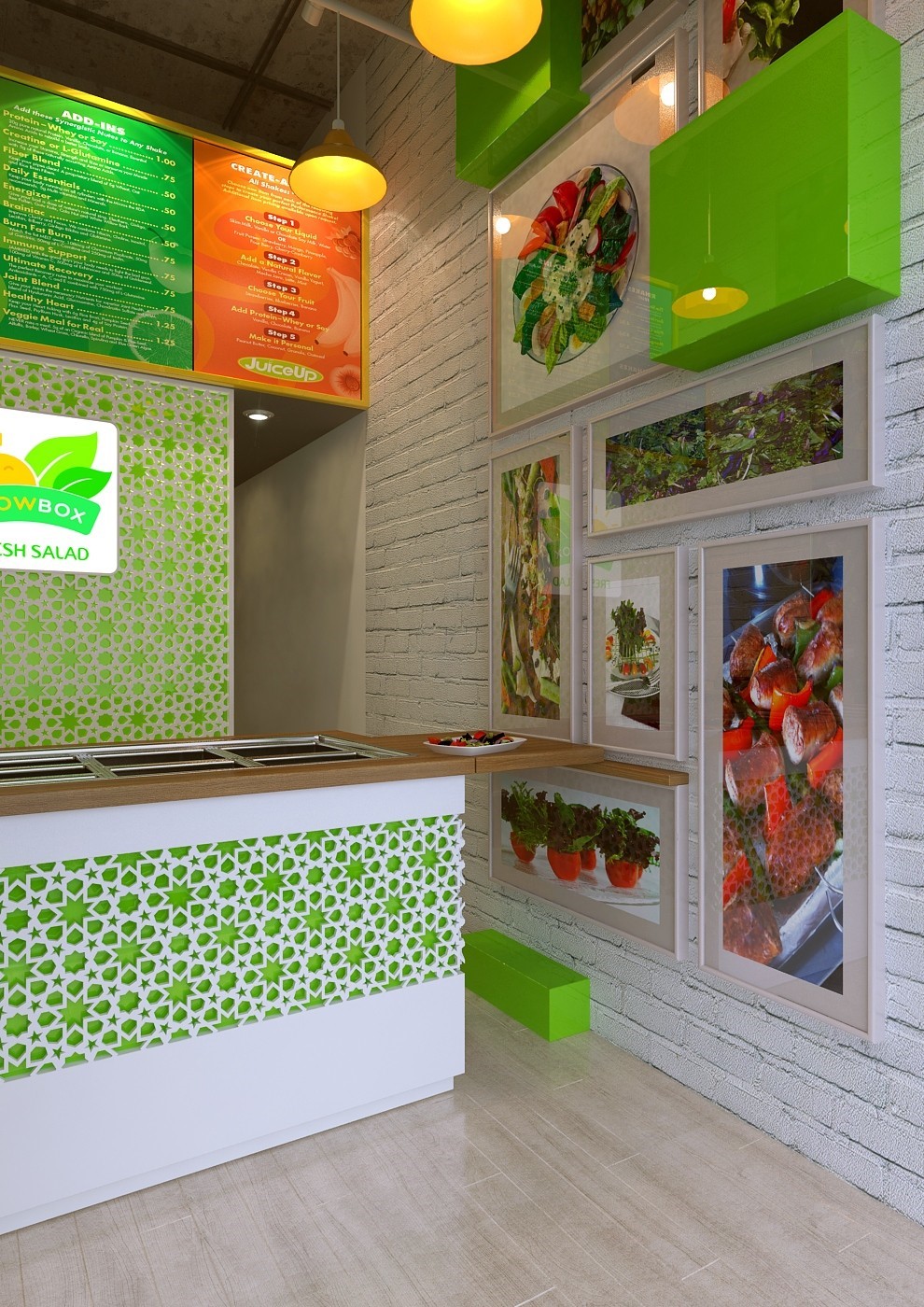 Thiết kế cửa hàng salad Wowbox Thiết kế cửa hàng salad Wowbox