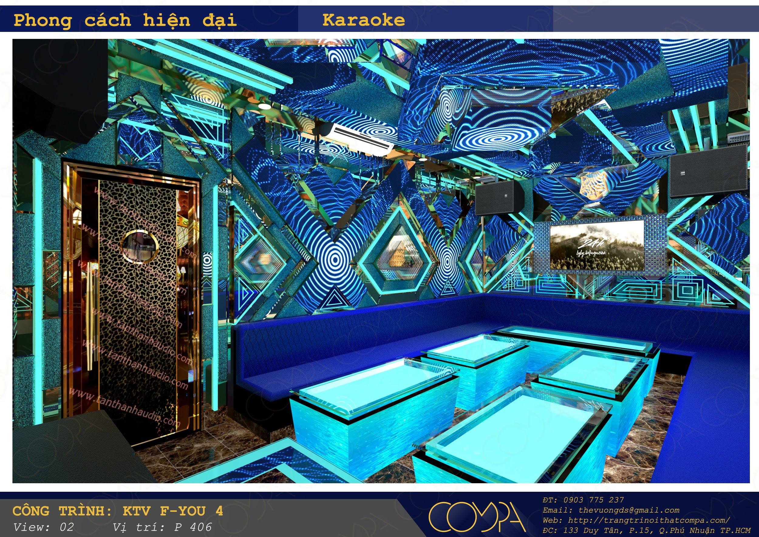 Mẫu phòng karaoke phong cách mini bar