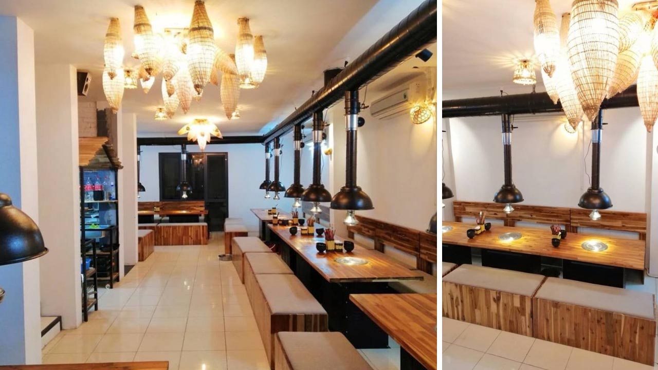 Thiết kế nội thất nhà hàng bố trí rộng rãi Thiết kế nội thất nhà hàng bố trí rộng rãi