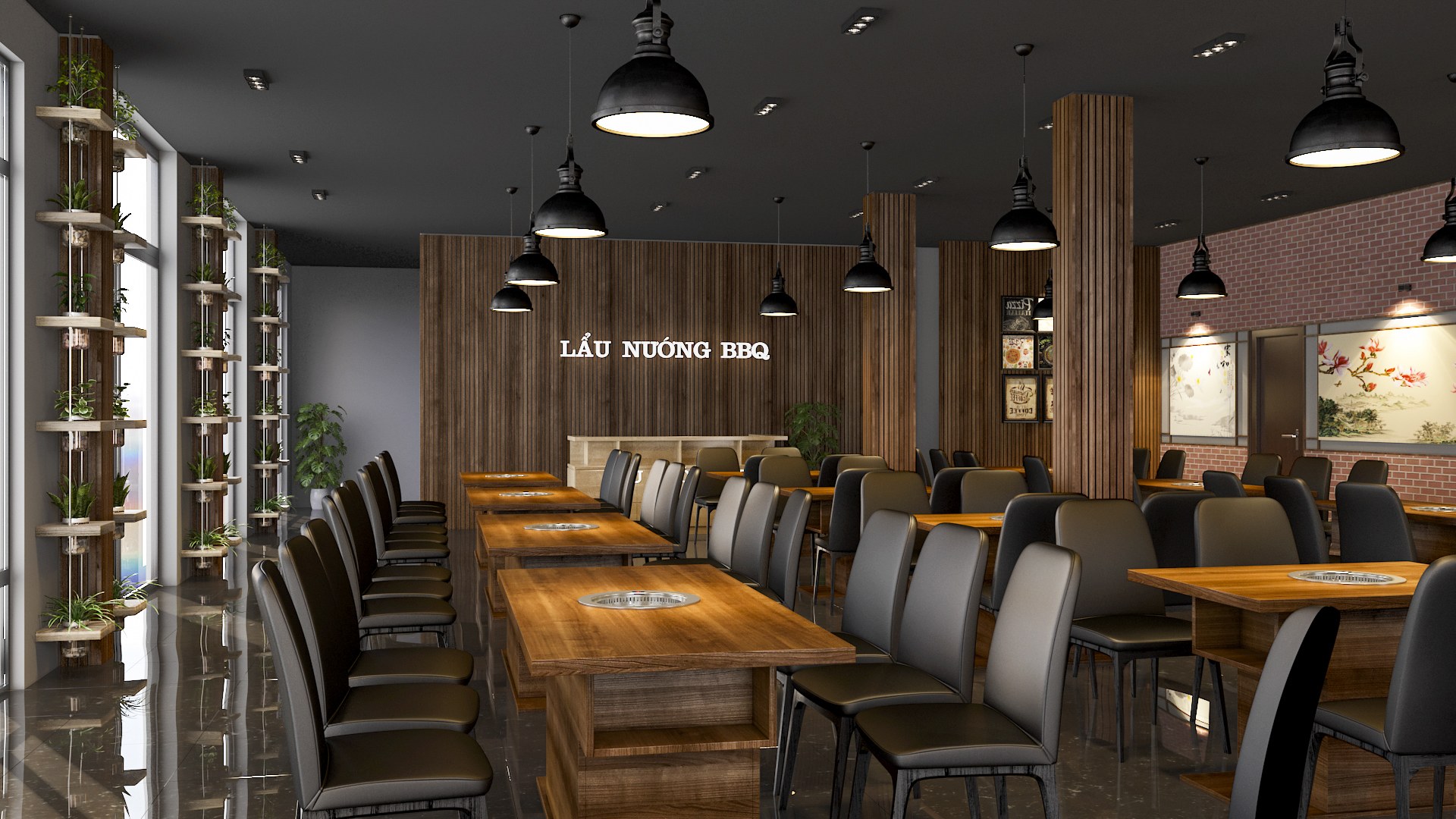 Thiết kế nhà hàng BBQ phong cách Châu Âu Thiết kế nhà hàng BBQ phong cách Châu Âu
