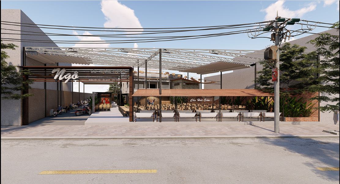 Thiết kế nhà hàng hải sản ngoài trời