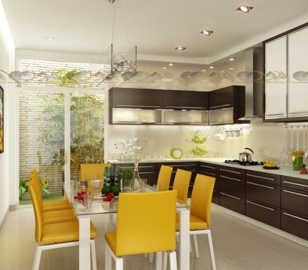 Thiết kế nội thất phòng bếp nhà phố nhỏ