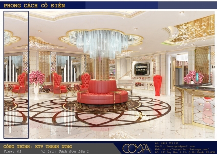Thiết kế sảnh đón karaoke VIP Thanh Dung - Karaoke của người tinh tế