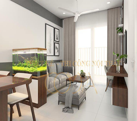 SANG TRỌNG HIỆN ĐẠI MẪU THI CÔNG NỘI THẤT VÁN AN CƯỜNG CHO CĂN HỘ NHỎ