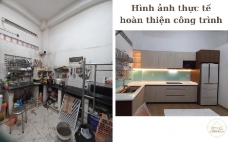 ẤN TƯỢNG VỚI KHÔNG GIAN BẾP CHỮ L ĐẸP LUNG LINH SAU CẢI TẠO TẠI QUẬN 7